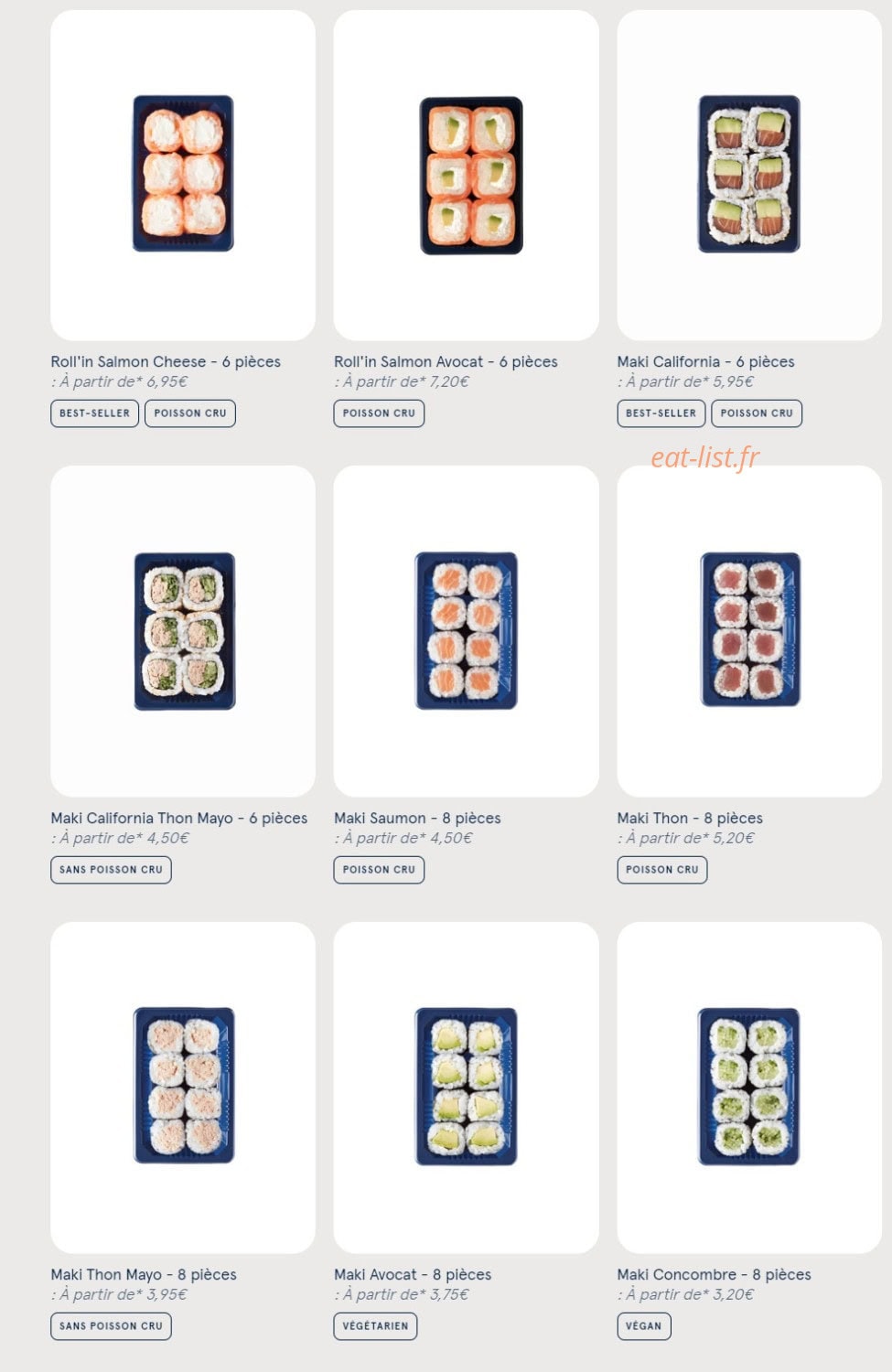 Sushi Daily — carte page 4