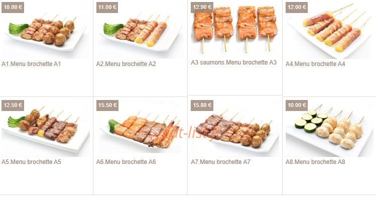 Sushi Eiffel — carte page 2