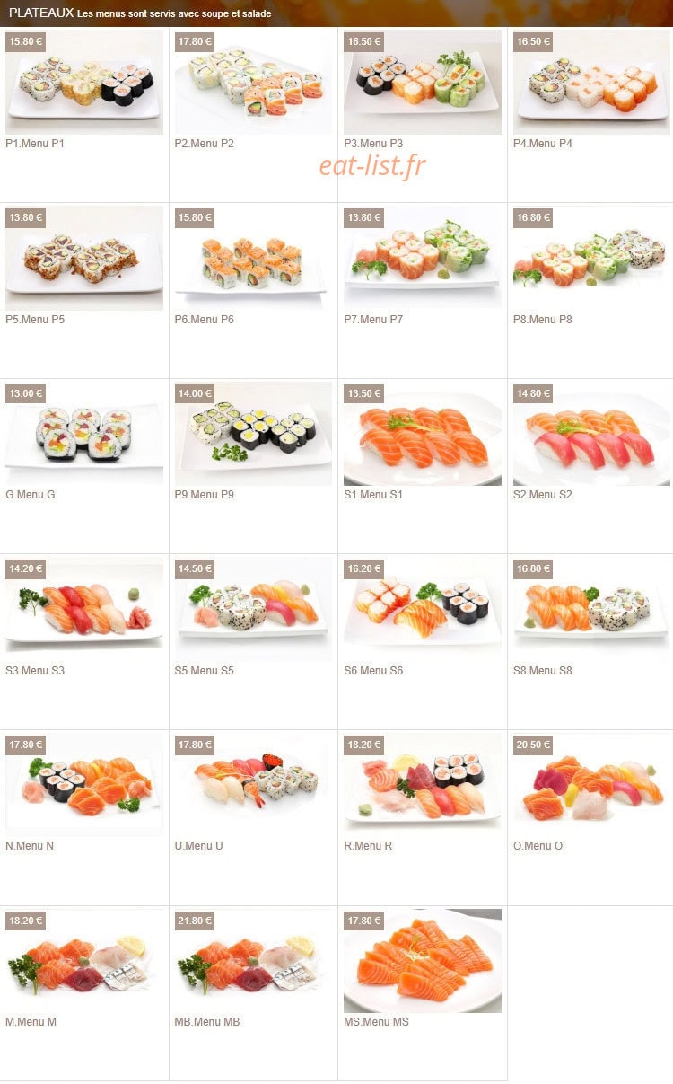 Sushi Eiffel — carte page 6