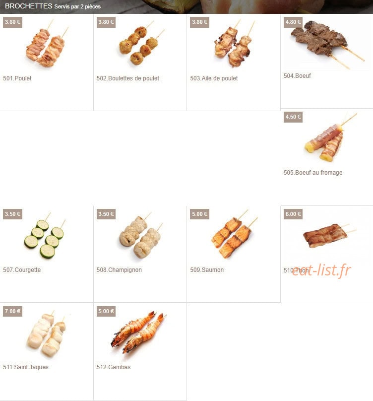Sushi Eiffel — carte page 20