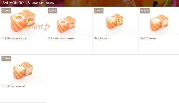 Sushi Eiffel — carte page 14