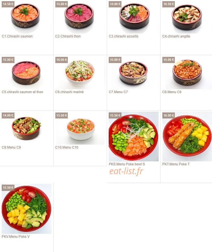 Sushi Eiffel — carte page 4