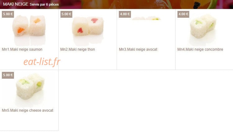 Sushi Eiffel — carte page 13