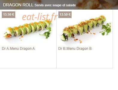 Sushi Eiffel — carte page 7