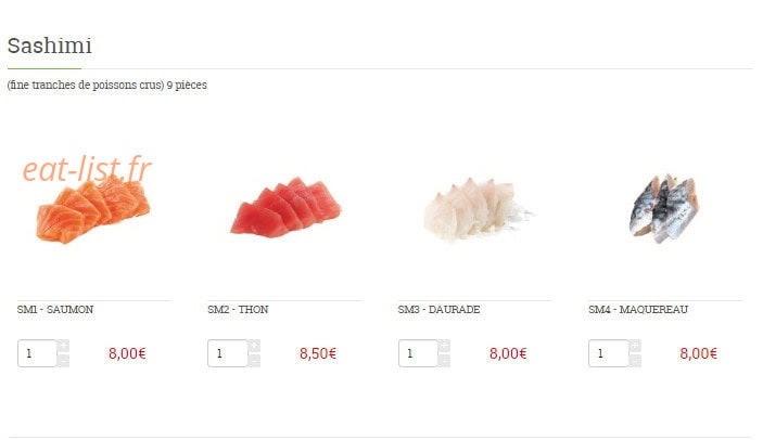 Sushi Sashi — carte page 4