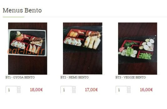 Sushi Sashi — carte page 22
