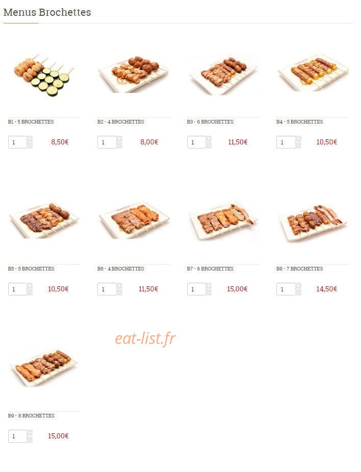 Sushi Sashi — carte page 19