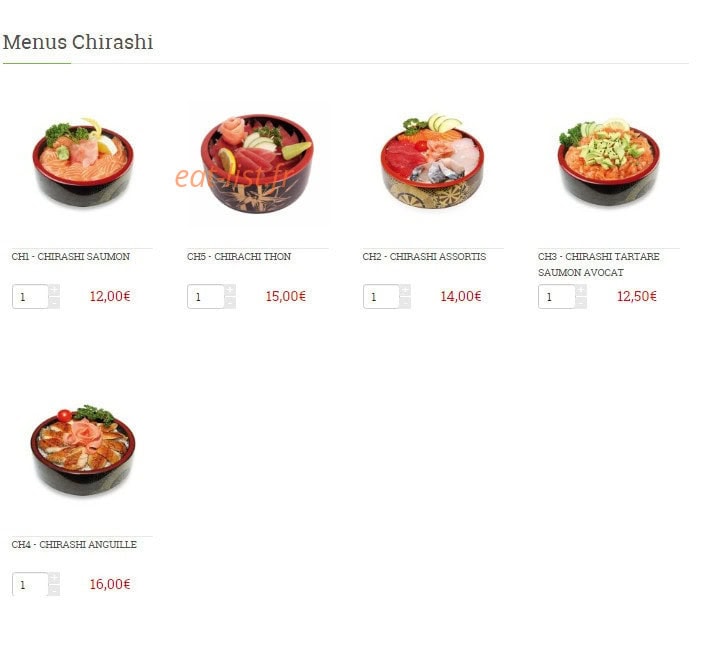 Sushi Sashi — carte page 24