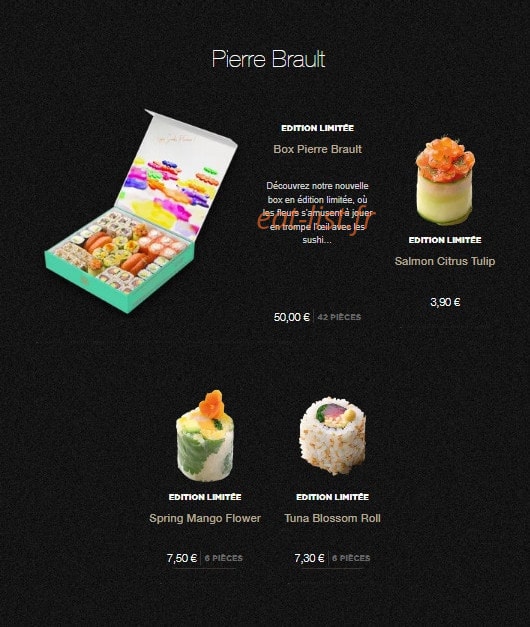 Sushi Shop — carte page 2