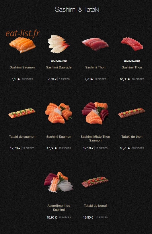 Sushi Shop — carte page 23