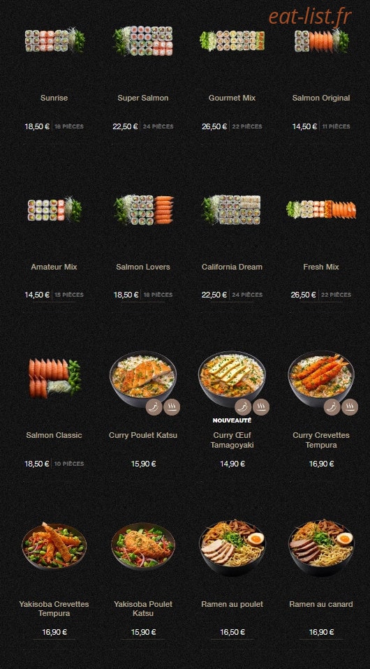 Sushi Shop — carte page 11