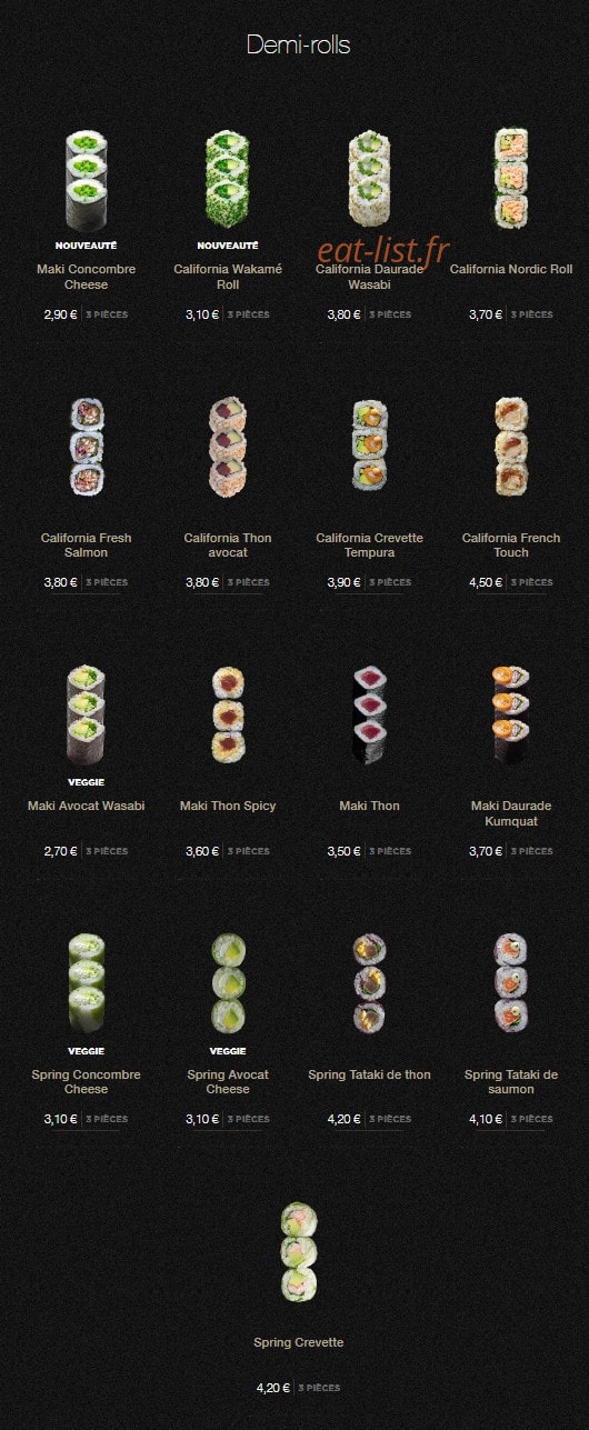 Sushi Shop — carte page 18