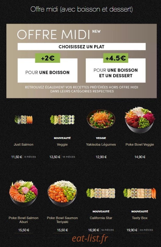Sushi Shop — carte page 10