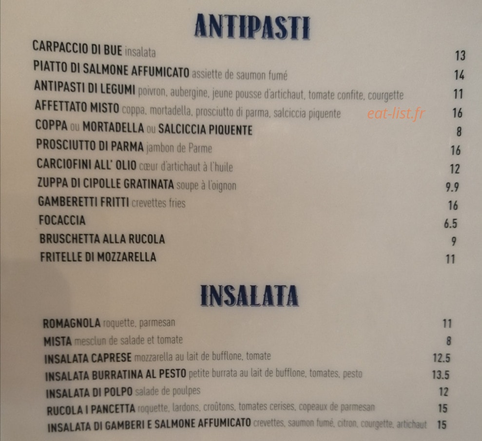 Trattoria Dell'Angelo — carte page 4