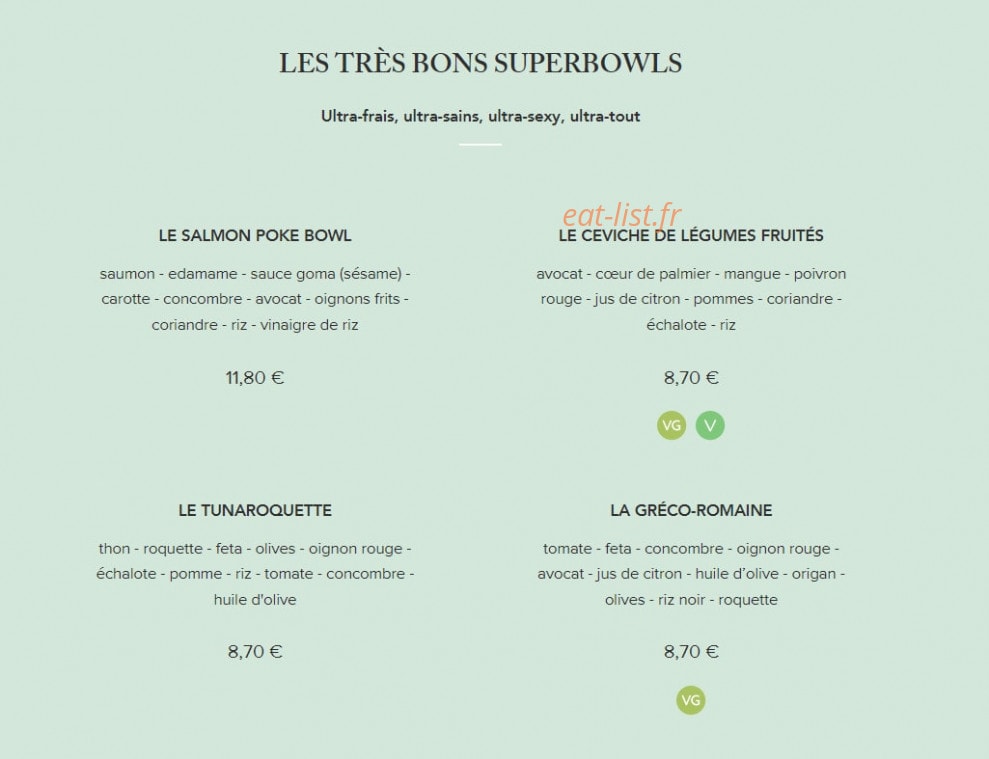 TrèsBon — carte page 1