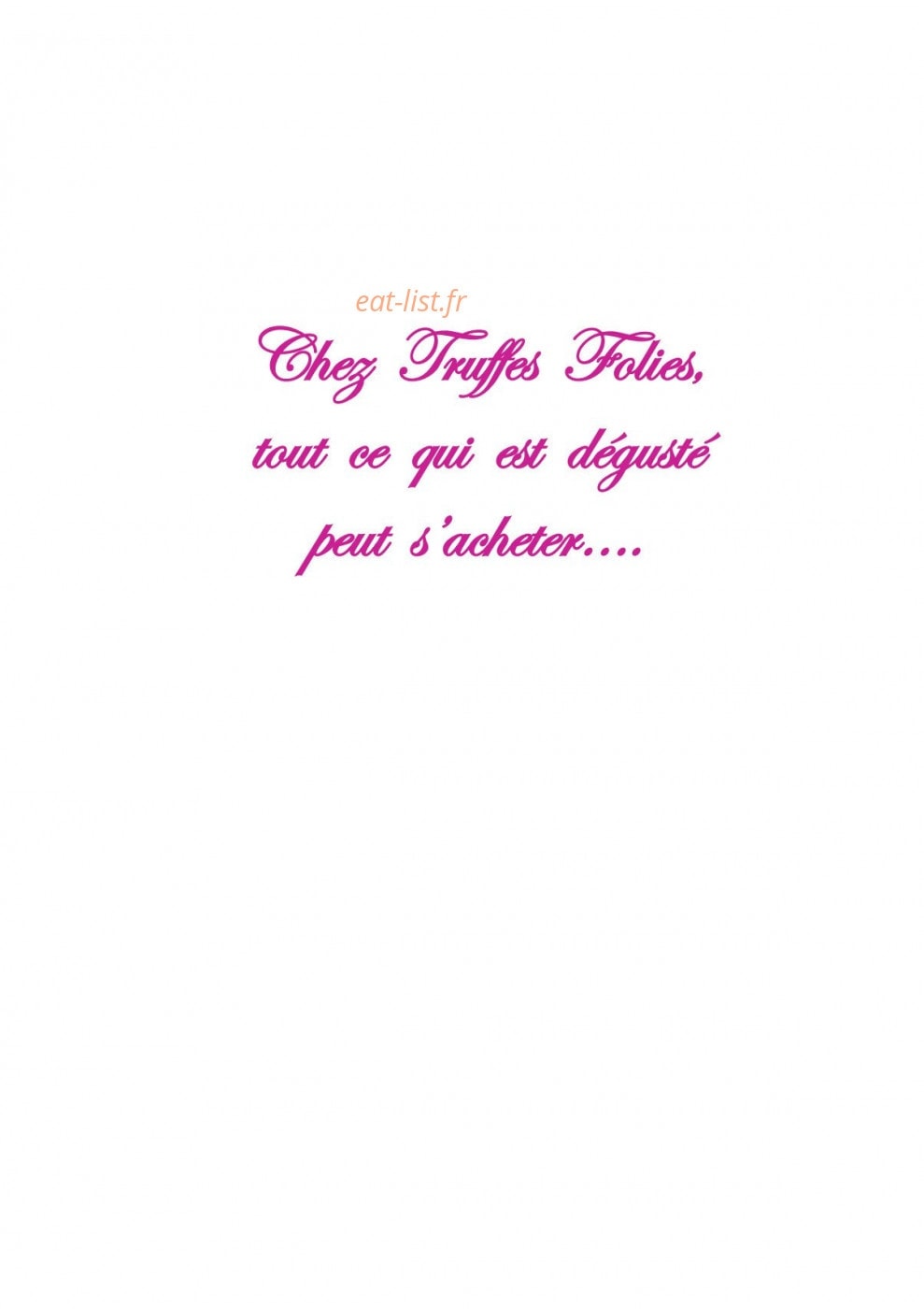 Truffes Folies — carte page 12