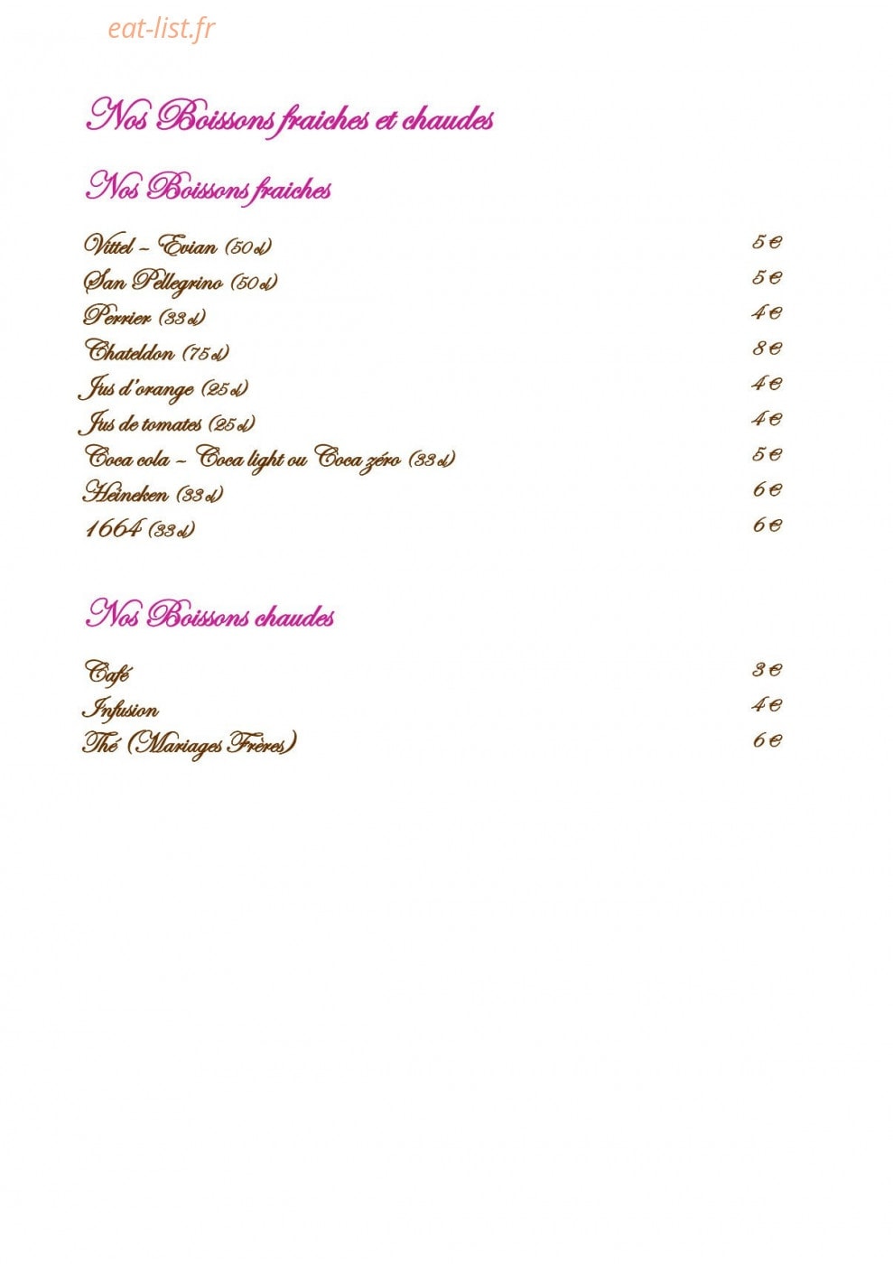 Truffes Folies — carte page 9