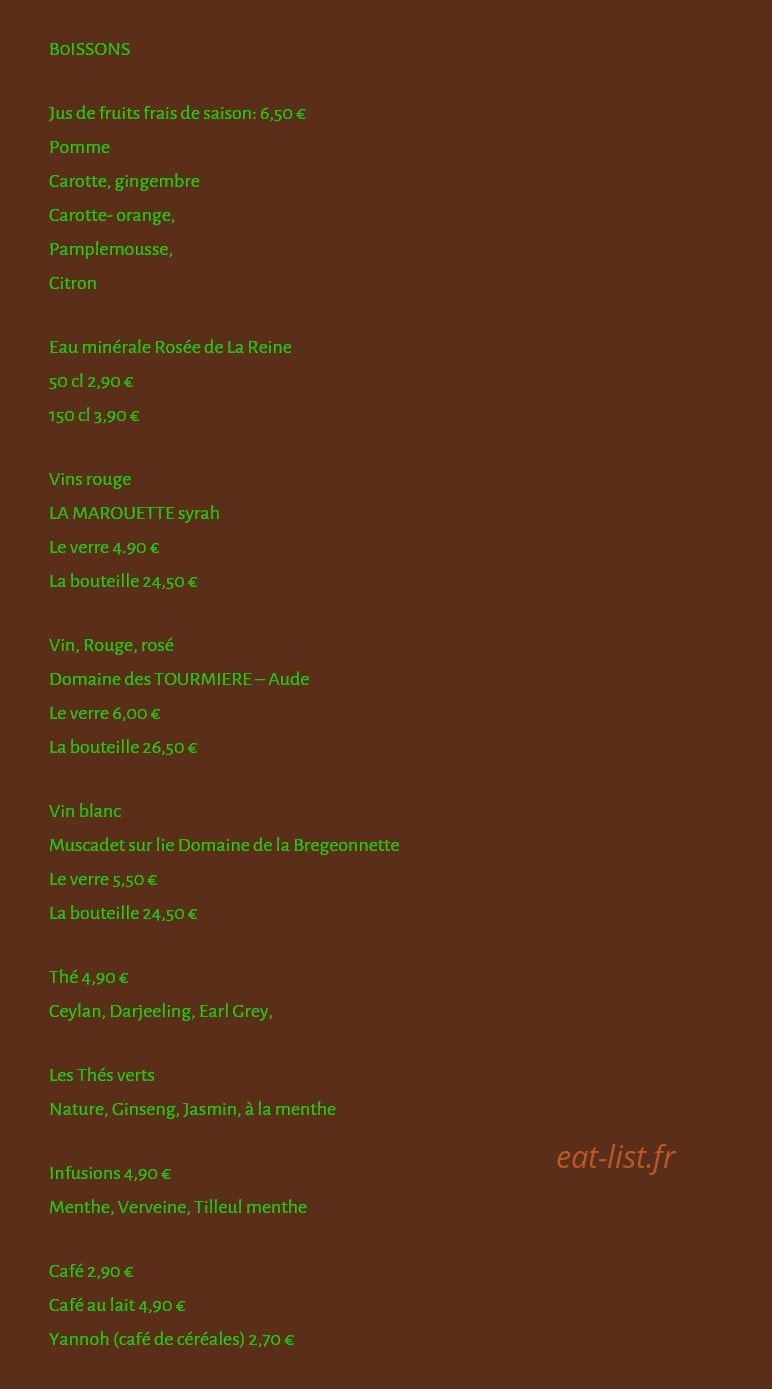 Veggie — carte page 2
