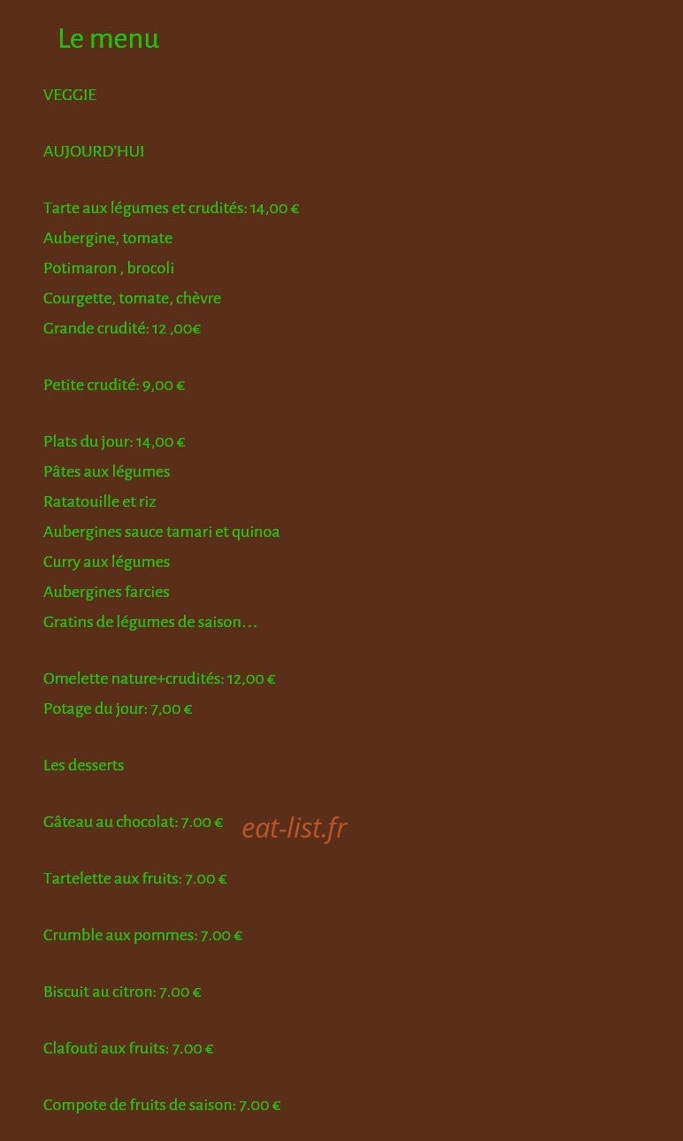 Veggie — carte page 1