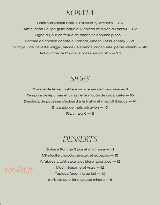 Vesper — carte page 2