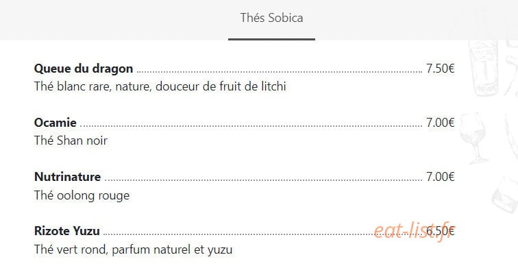 Vietnam Food — carte page 3