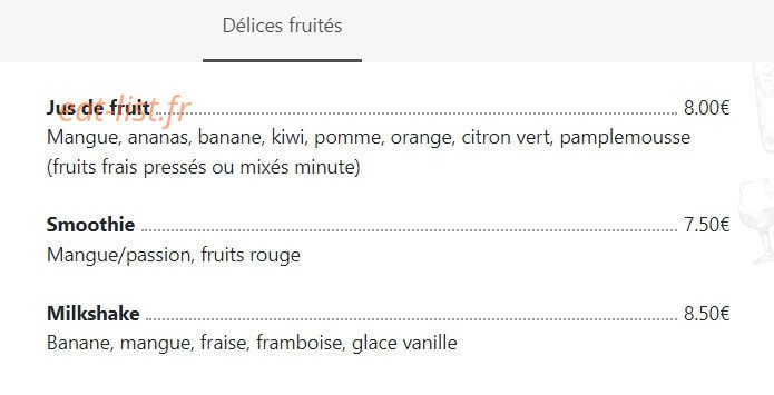 Vietnam Food — carte page 2