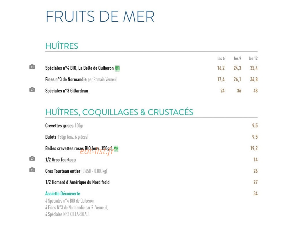 Vin & Marée — carte page 5