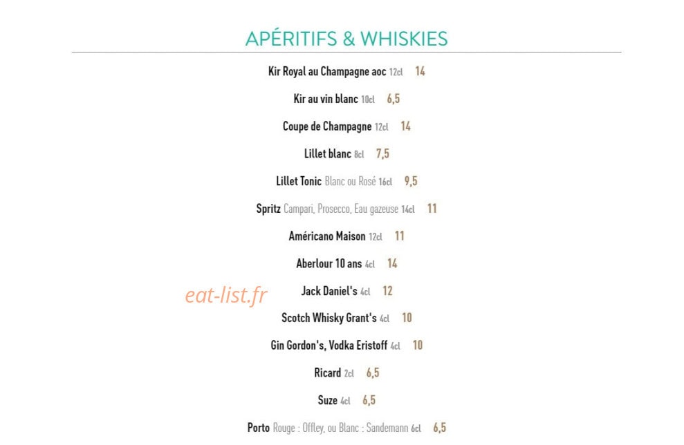 Vin & Marée — carte page 7