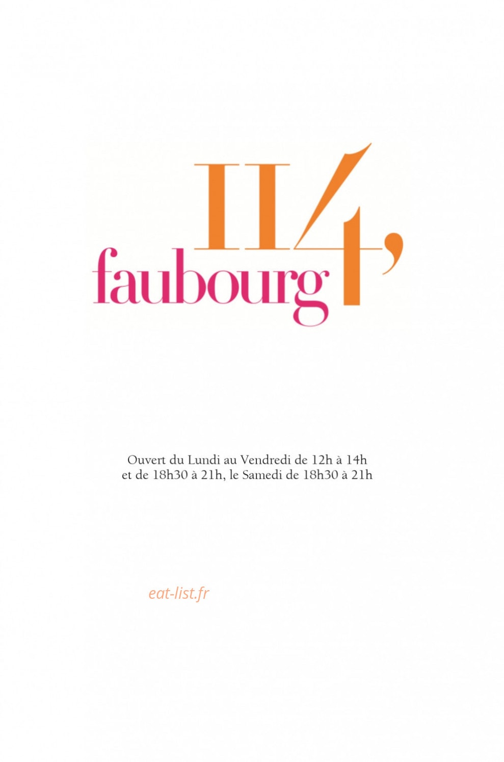114 Faubourg — carte page 1