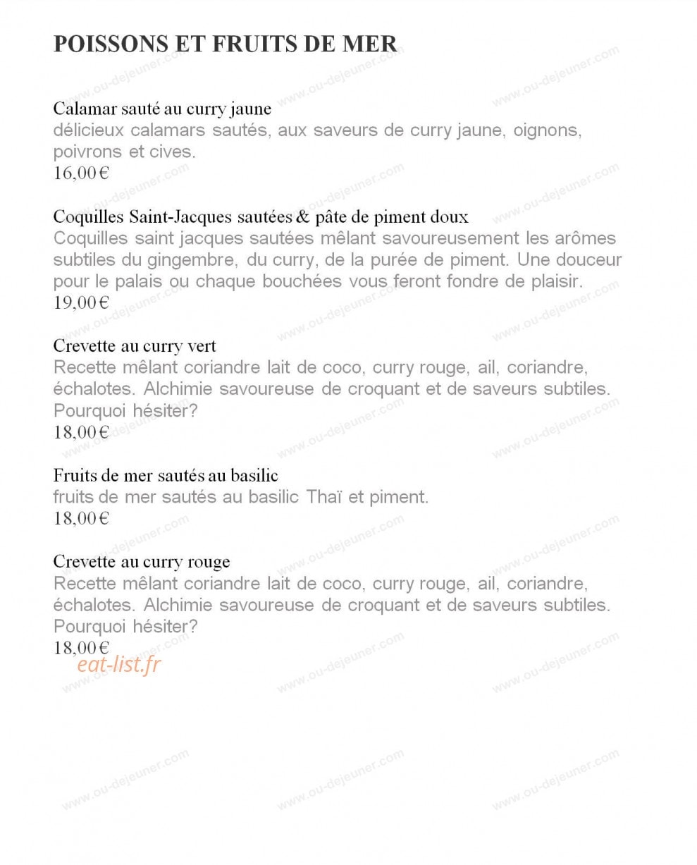 À l'Up Thaï — carte page 6