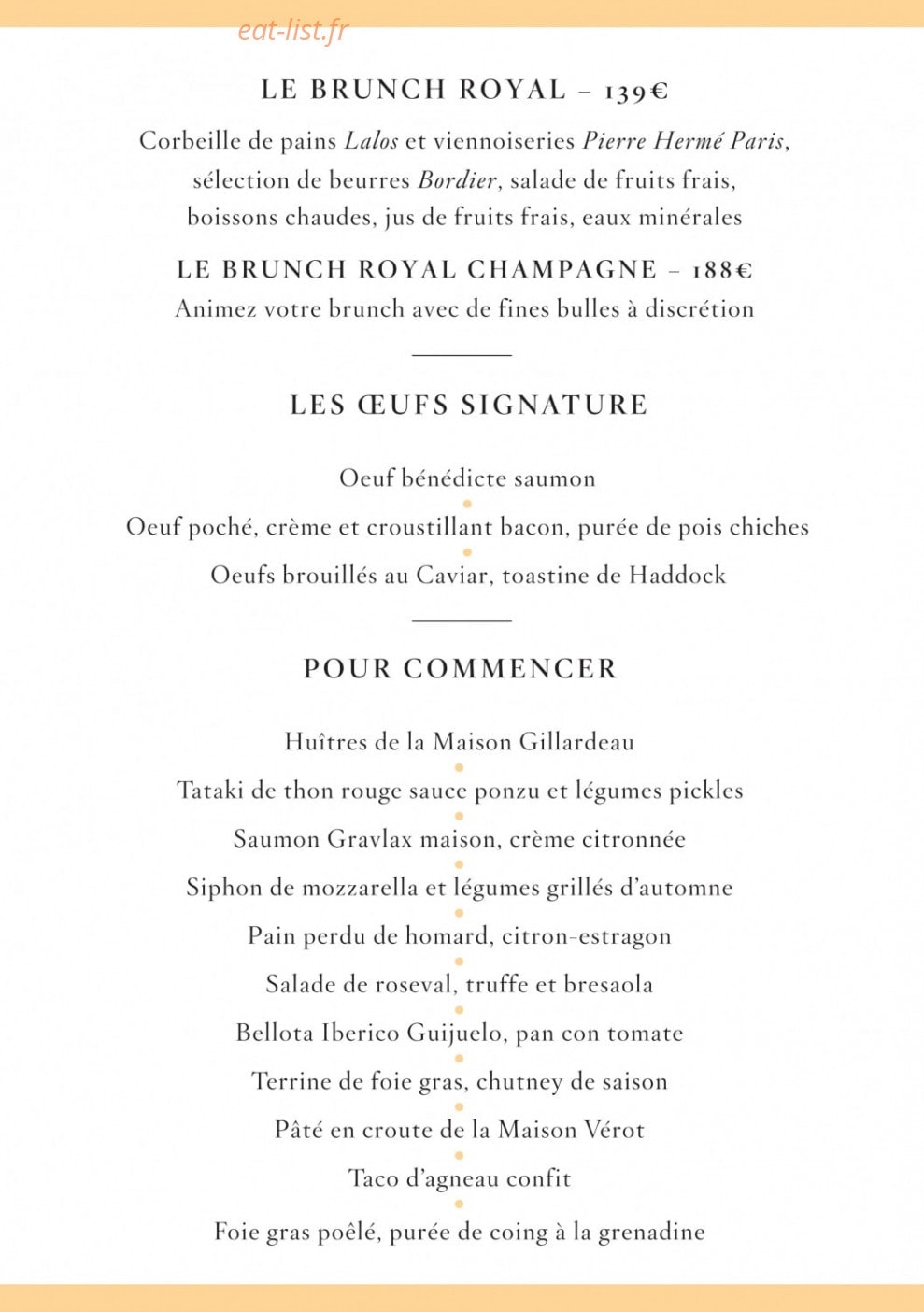 A La Cuisine — carte page 2