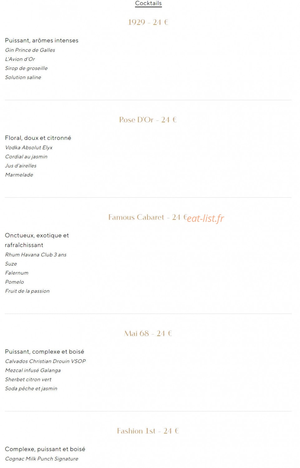 Bar 19.20 — carte page 6