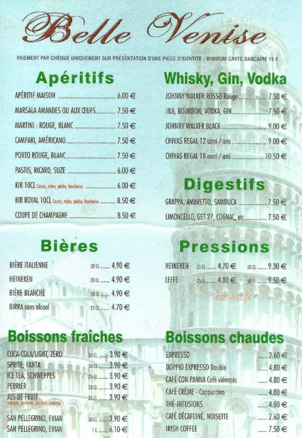 Belle venise — carte page 1