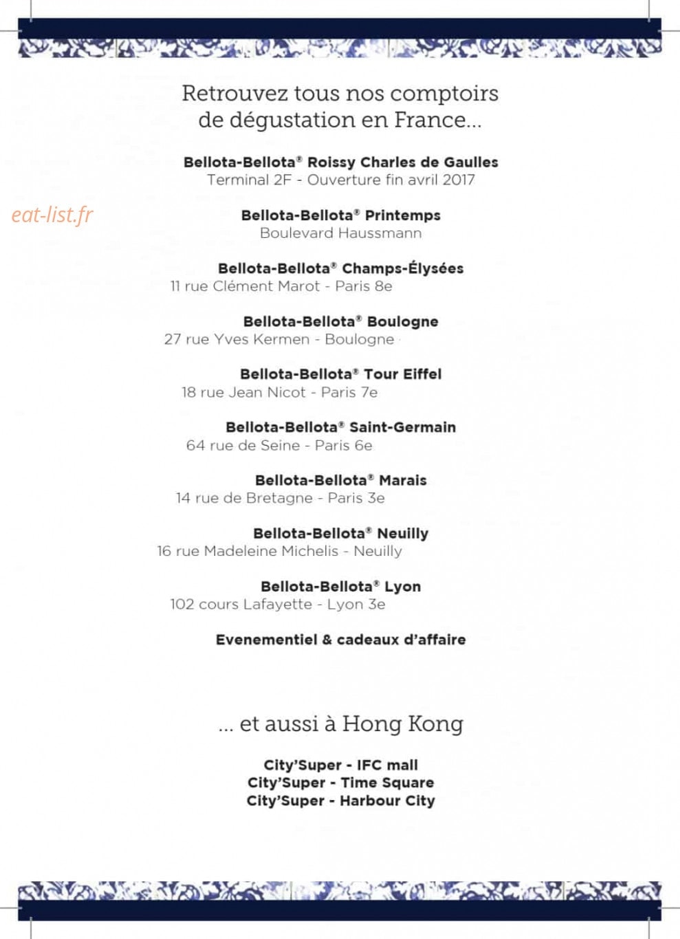 Bellota-Bellota — carte page 18