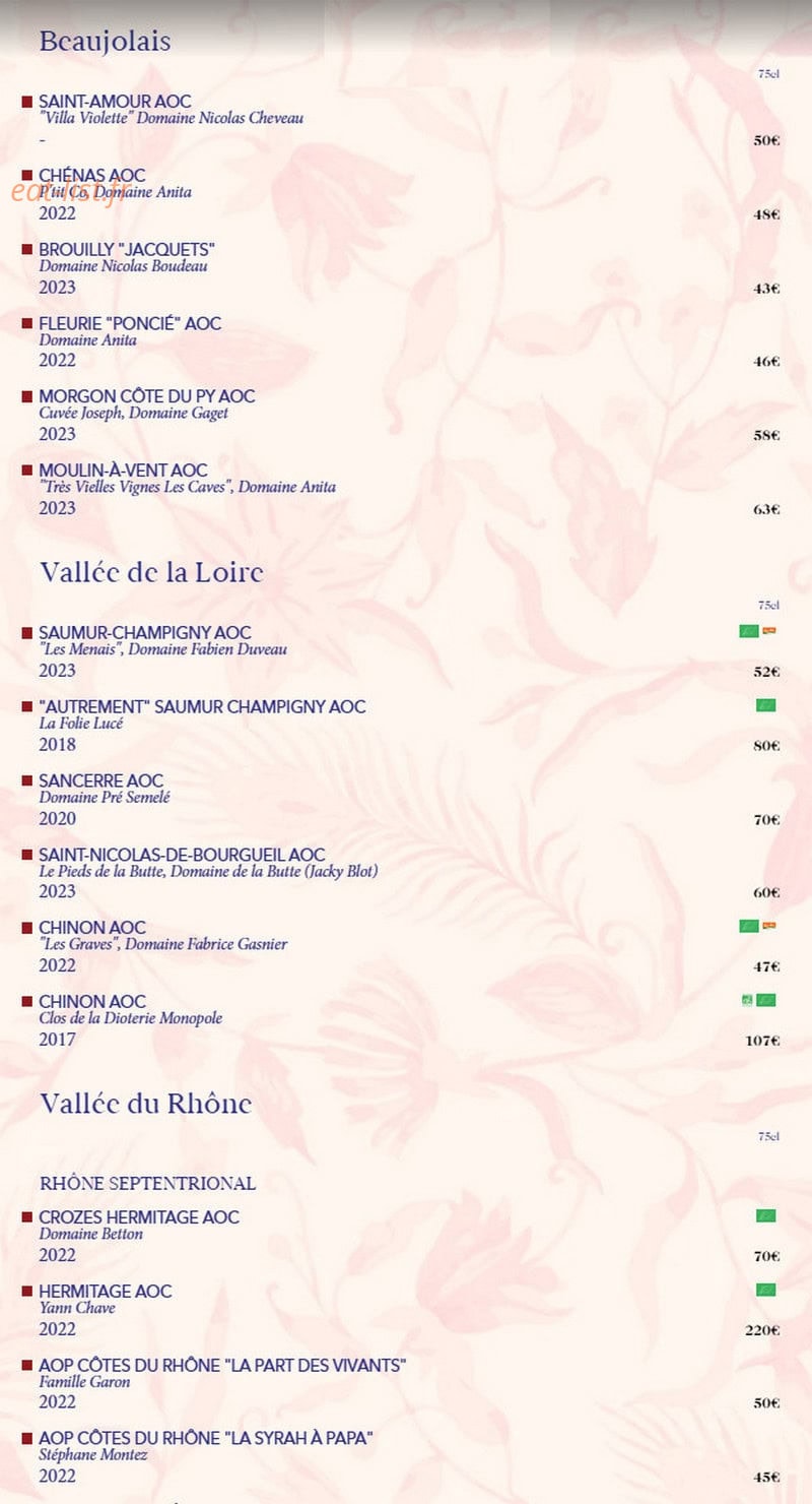 Biche Restaurant — carte page 14