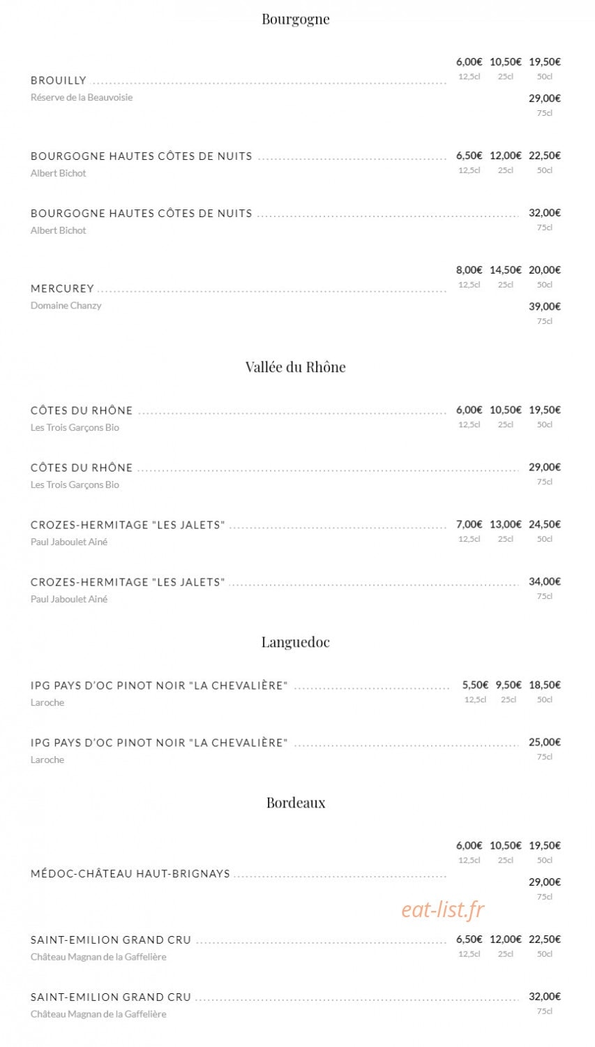 Bistro des Champs — carte page 7