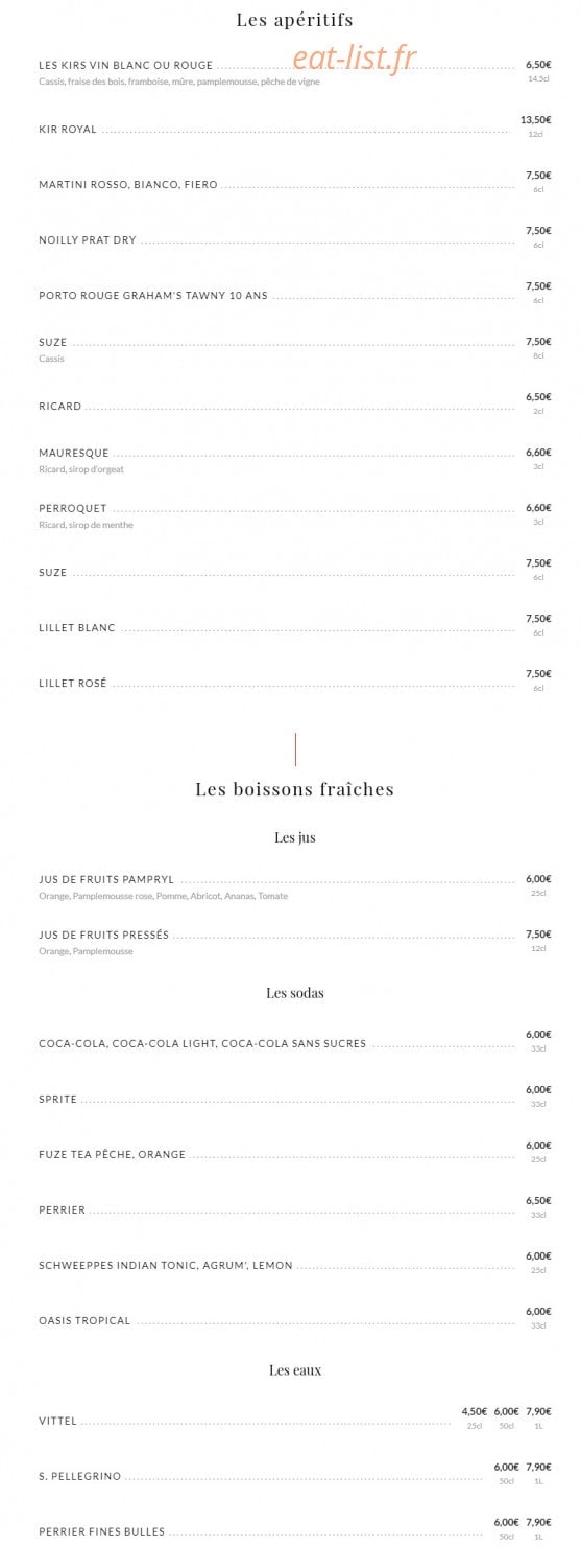 Bistro des Champs — carte page 3