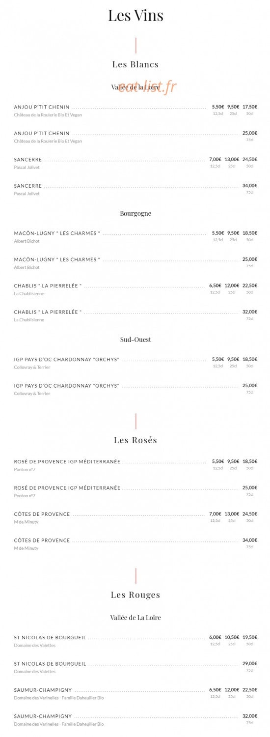 Bistro des Champs — carte page 6