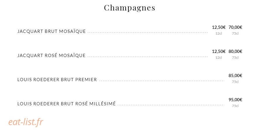 Bistro des Champs — carte page 8