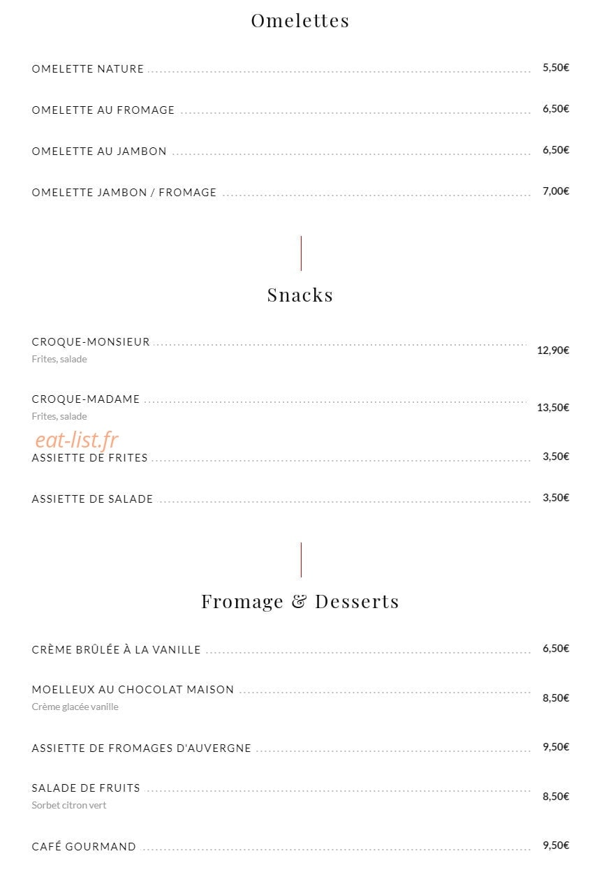 Bistro des Champs — carte page 11