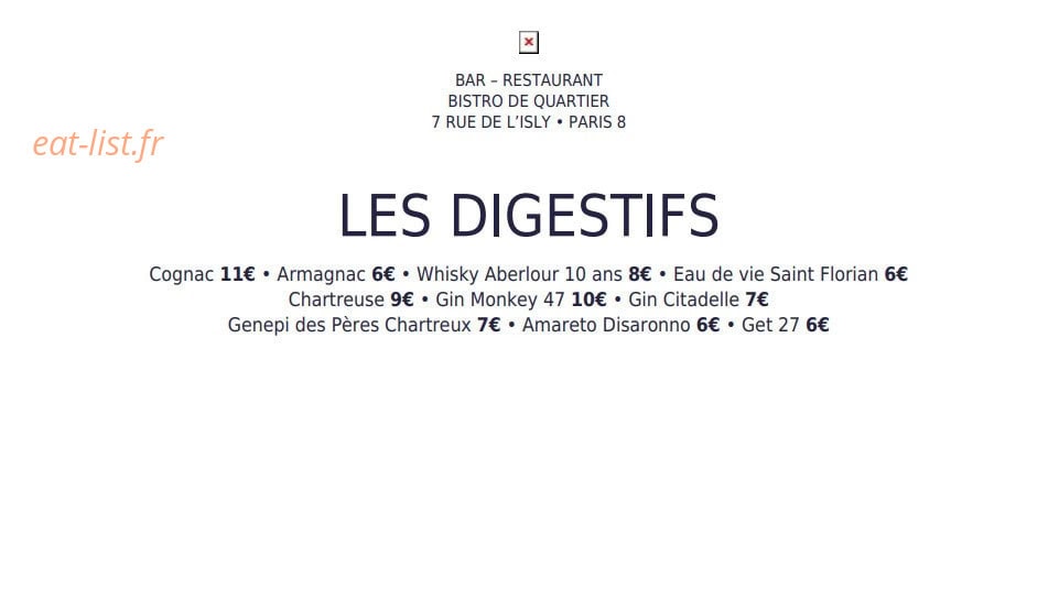 Bistro Hasard — carte page 6