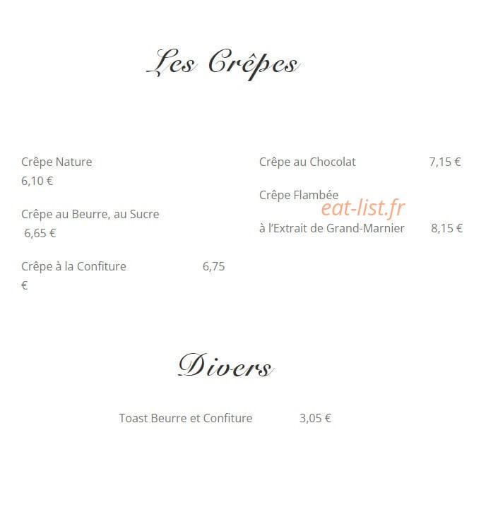 Brasserie Mollard — carte page 11