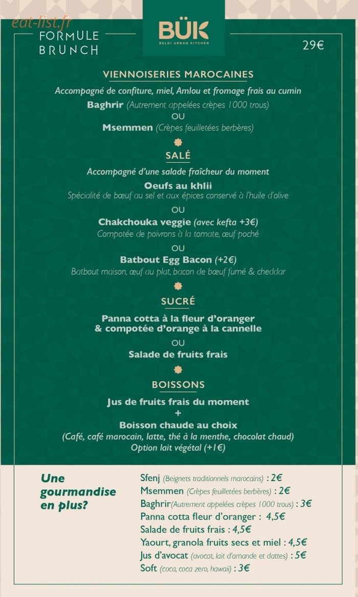BUK - Beldi Urban Kitchen — carte page 8