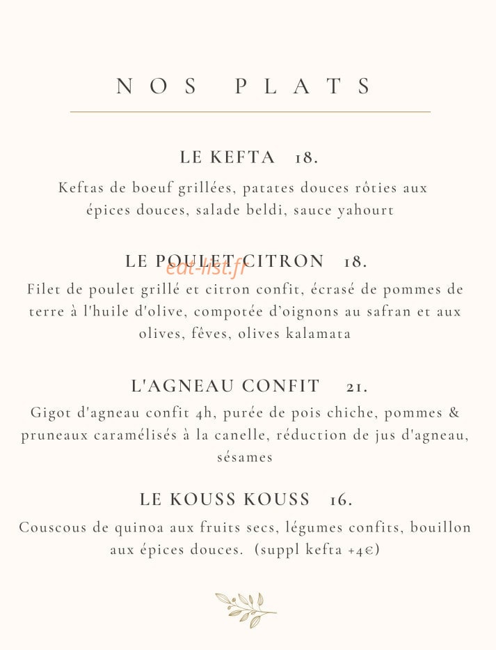 BUK - Beldi Urban Kitchen — carte page 2