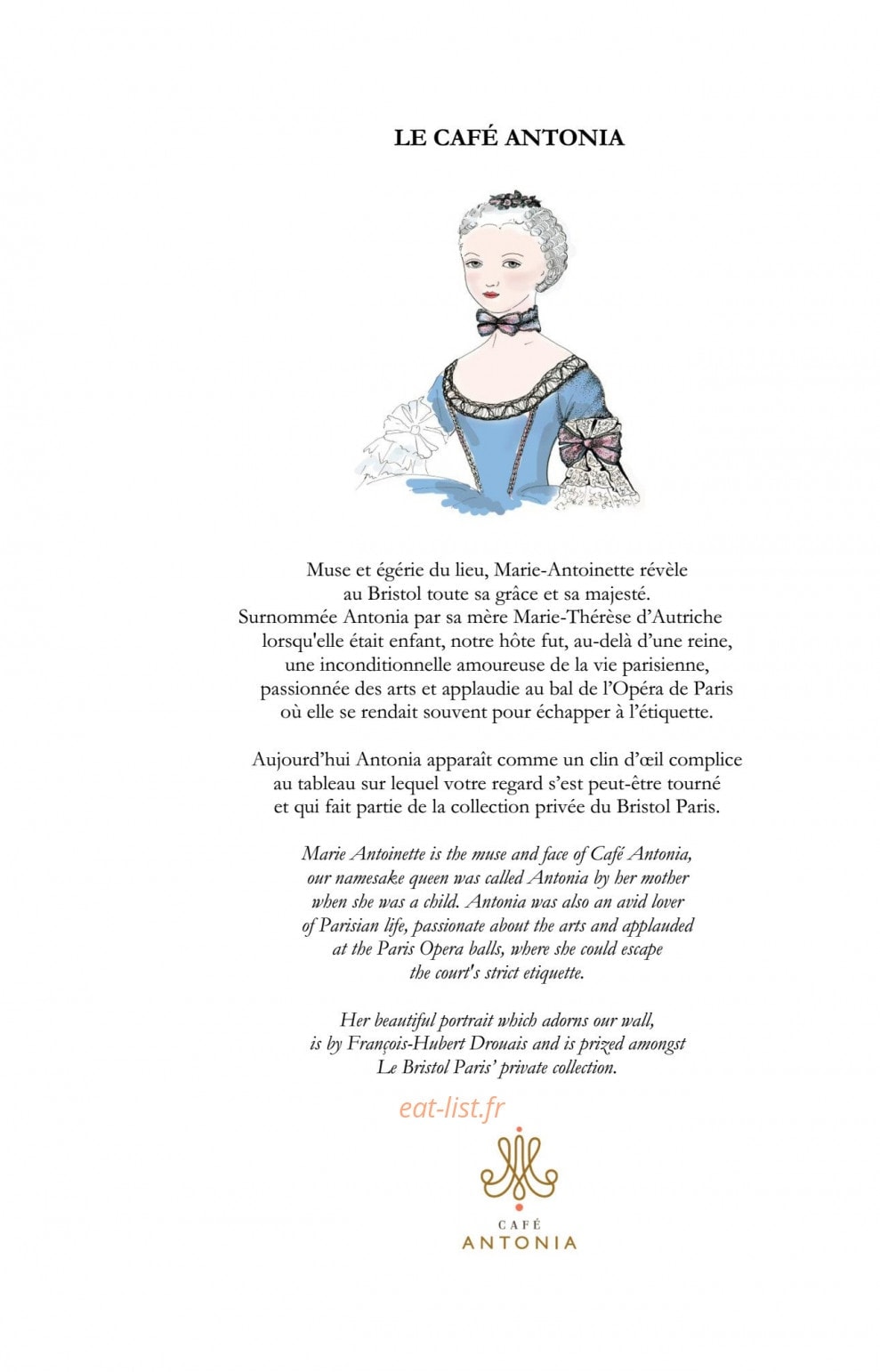Café Antonia — carte page 3