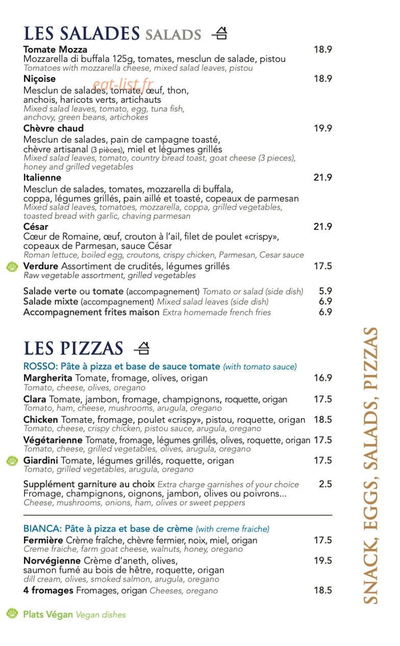 Café Le Deauville — carte page 3