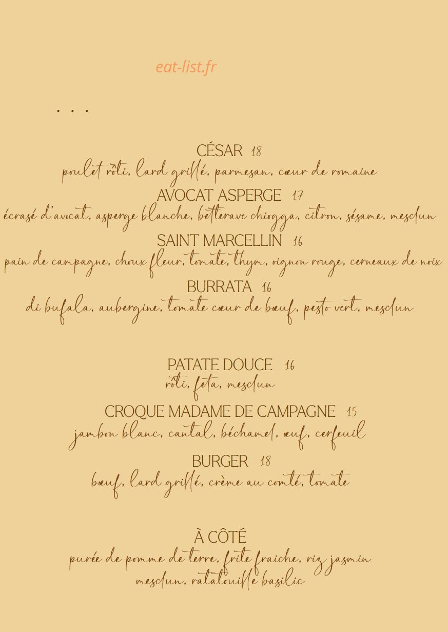 Café Poète — carte page 3