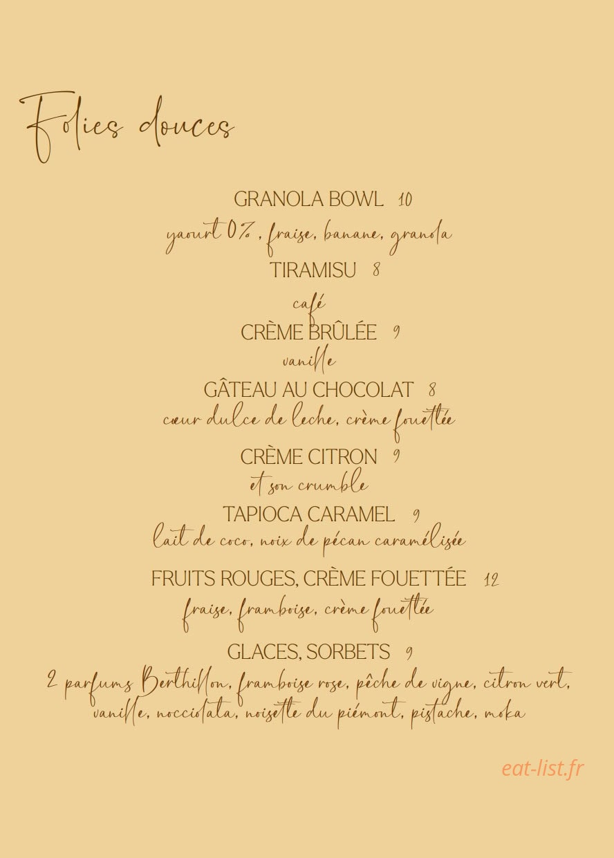 Café Poète — carte page 7