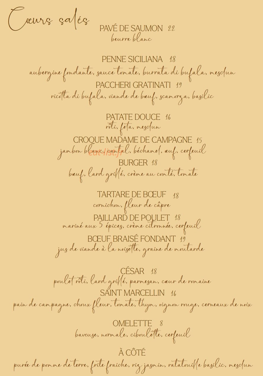 Café Poète — carte page 8