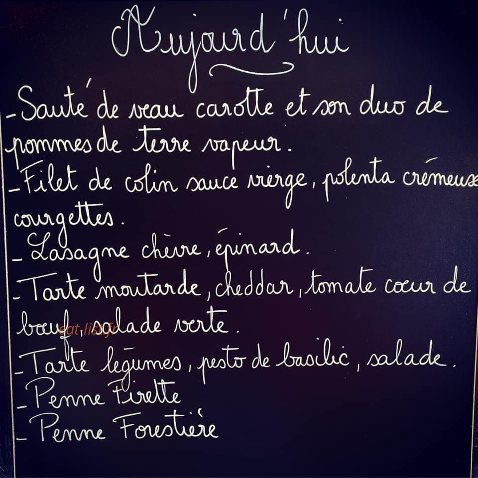 Chez Clo’ — carte page 1